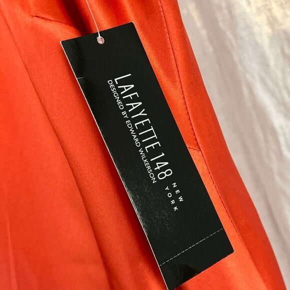 NWT Lafayette 148 New York Orange 100% Silk Tank Blouse, Sz 22 - Picture 4 of 8